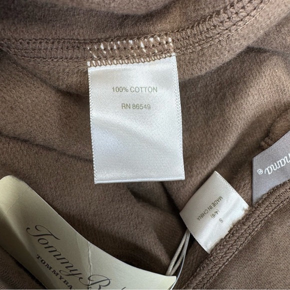 NEW Tommy Bahama Lounge Crop Pants. Comfy Knit Pull On Drawstring Brown Small - Picture 5 of 9